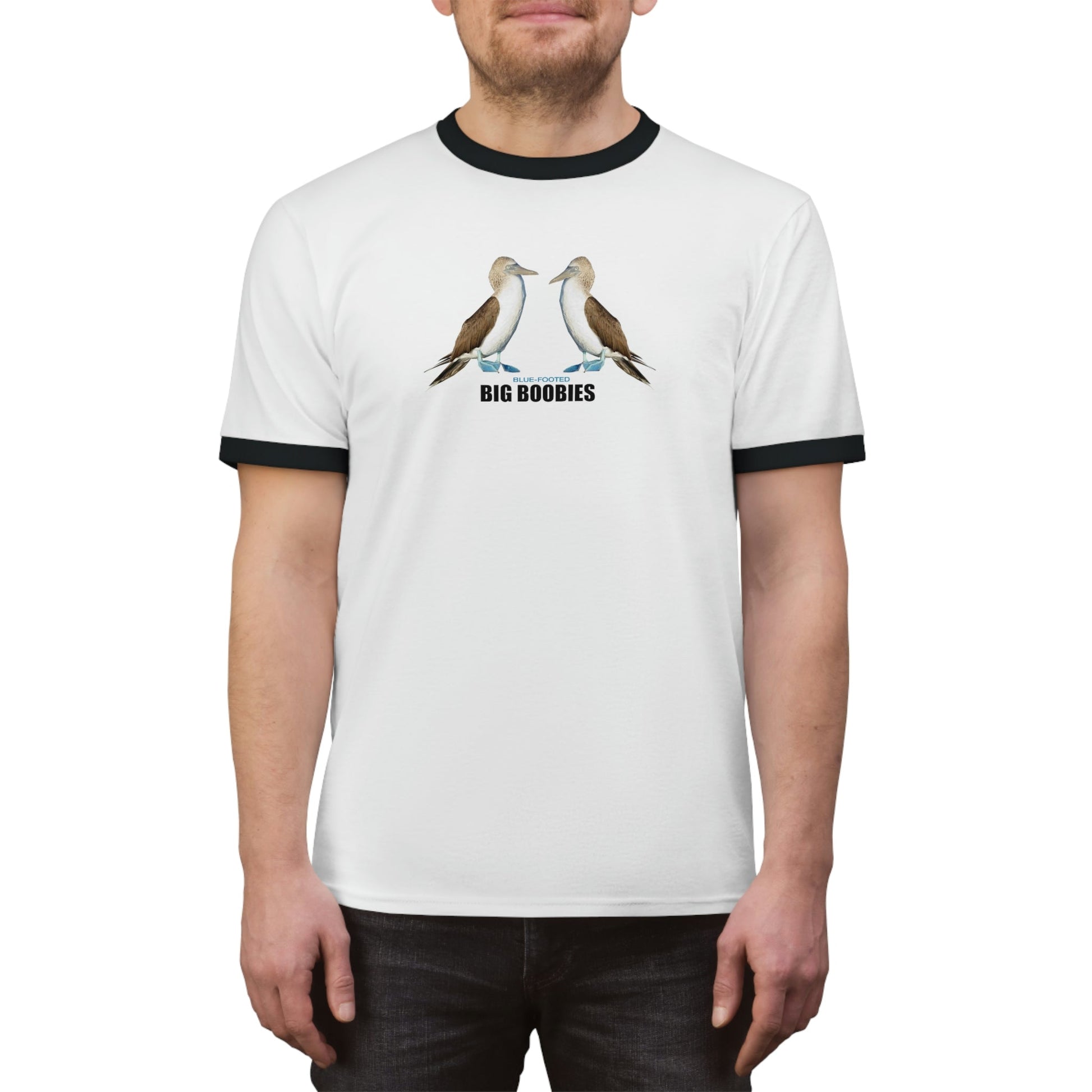 Big Blue-Footed Boobies Ringer Tee