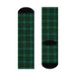 Blackwatch Plaid Design Cushioned Crew Socks