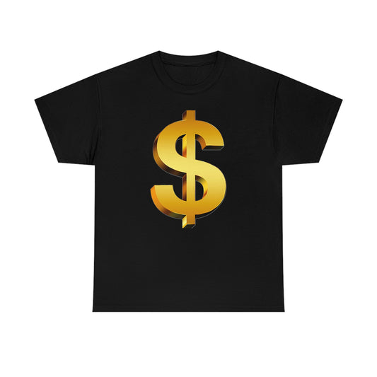 Bling Money Cash My Money Folds Unisex Heavy Cotton Tee Bills cash currency bucks coin funds gold dollar C-note big shot deep pocket