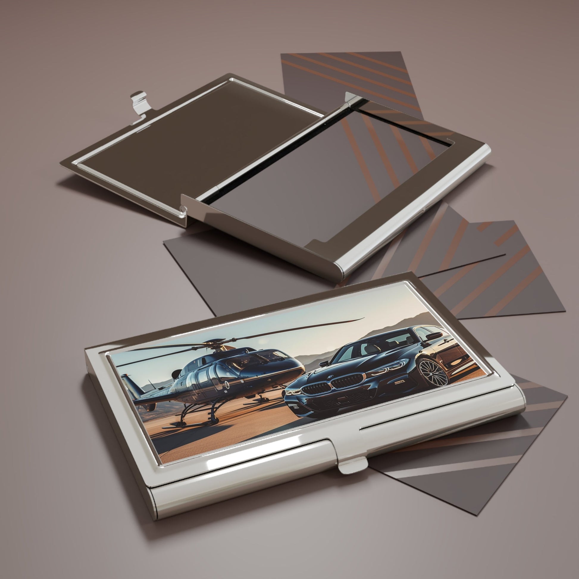 BMW at Helicopter Hanger Business Card Holder