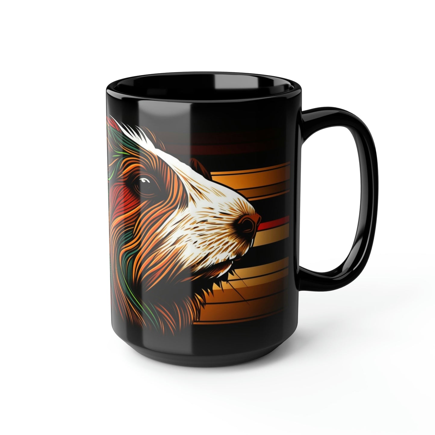 Bohemian Boho Modern Guinea Pig 15 oz Coffee Mug