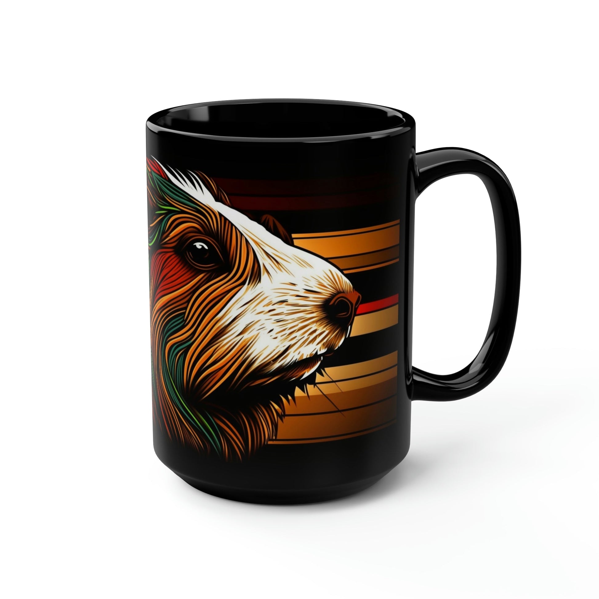 Bohemian Boho Modern Guinea Pig 15 oz Coffee Mug