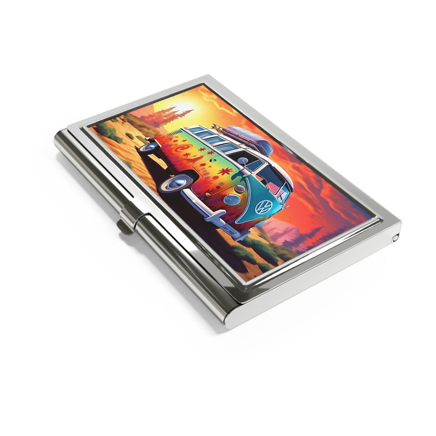 BOHO 60's 70's Psychedelic Hippy - Volkswagen Van - VW Van - Business Card Holder