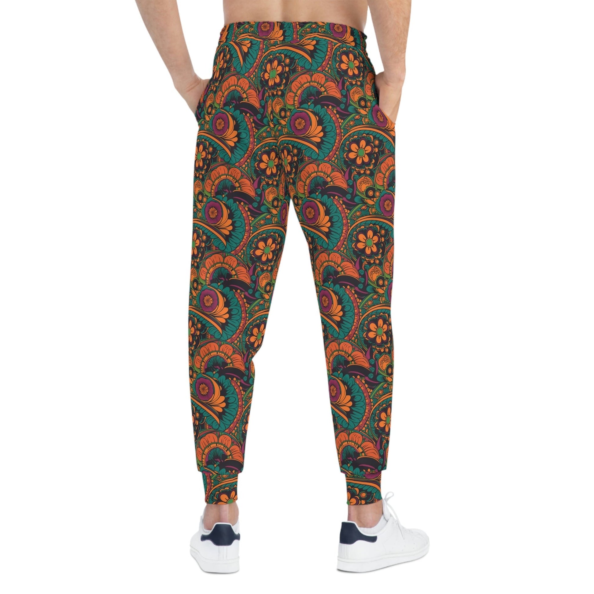 BOHO Art Nouveau Floral Pattern Athletic Joggers