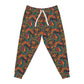 BOHO Art Nouveau Floral Pattern Athletic Joggers
