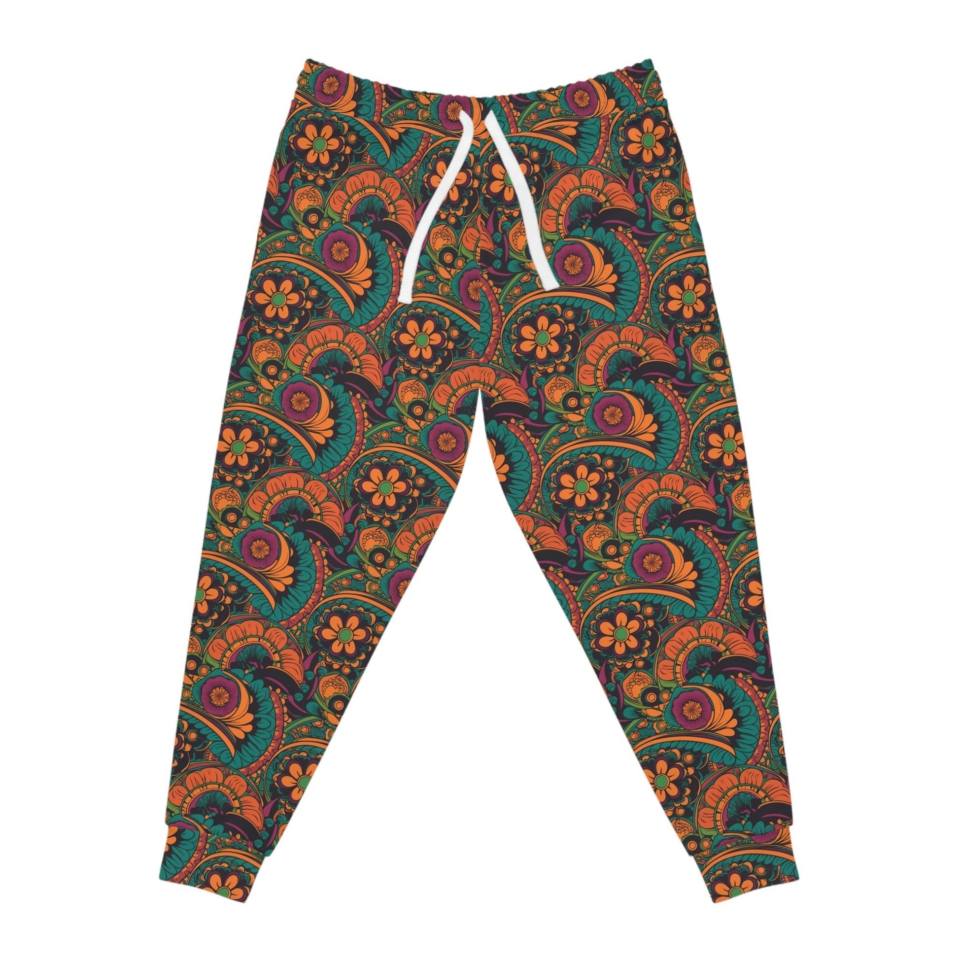 BOHO Art Nouveau Floral Pattern Athletic Joggers