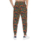 BOHO Art Nouveau Floral Pattern Athletic Joggers
