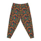 BOHO Art Nouveau Floral Pattern Athletic Joggers