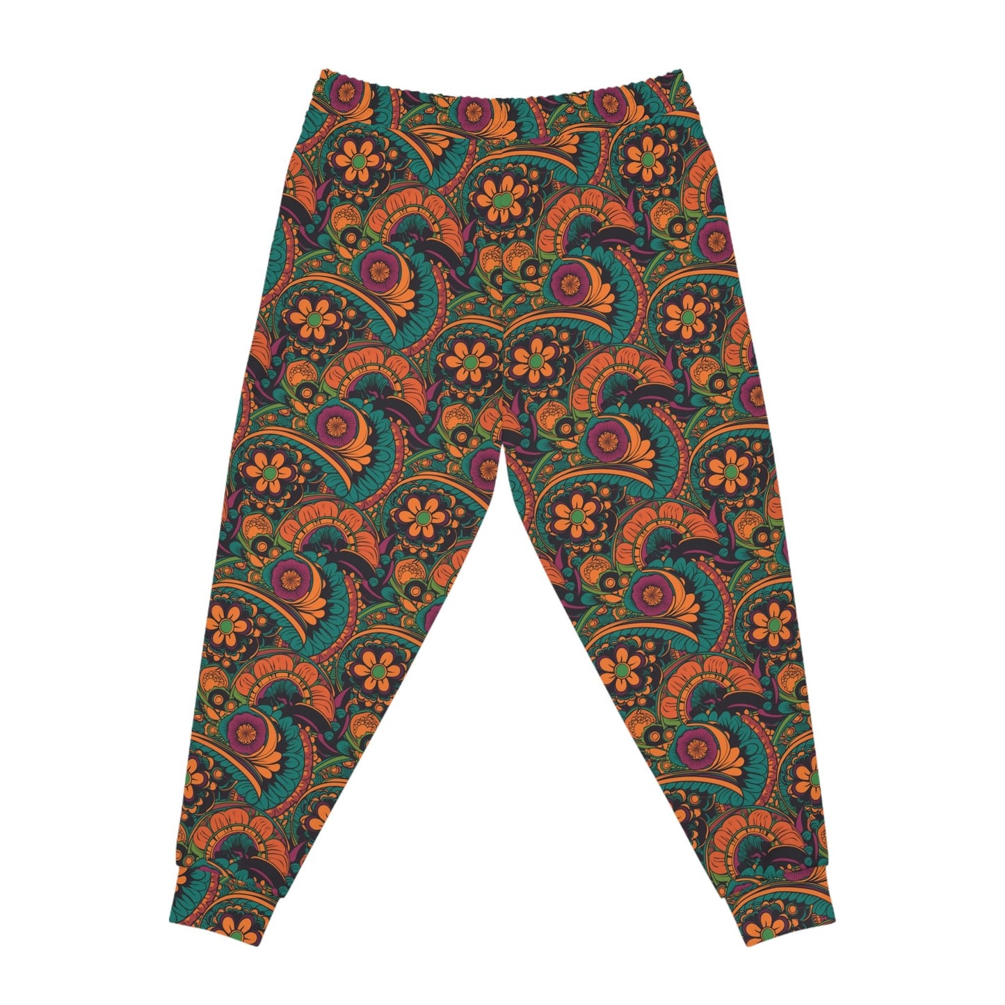 BOHO Art Nouveau Floral Pattern Athletic Joggers