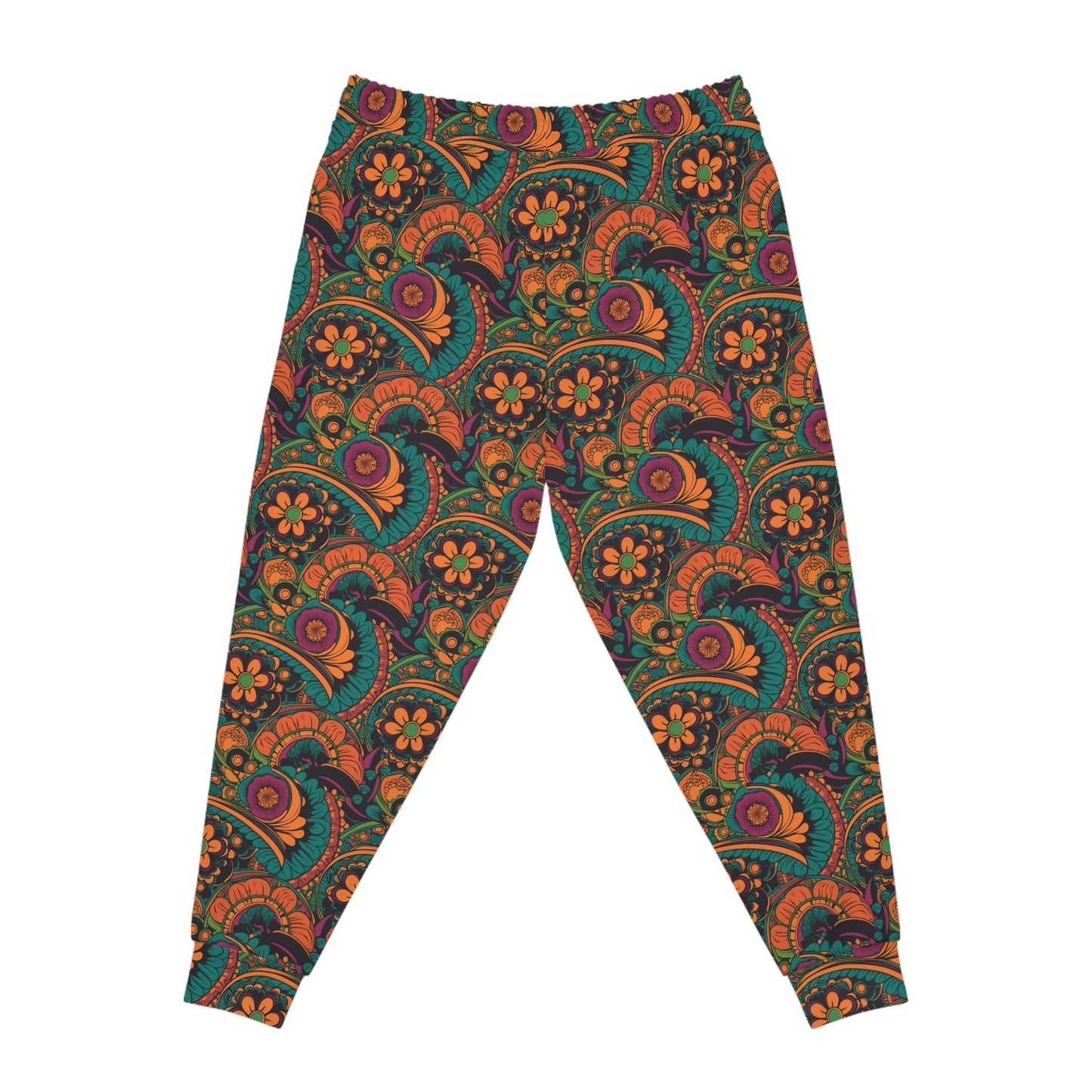 BOHO Art Nouveau Floral Pattern Athletic Joggers