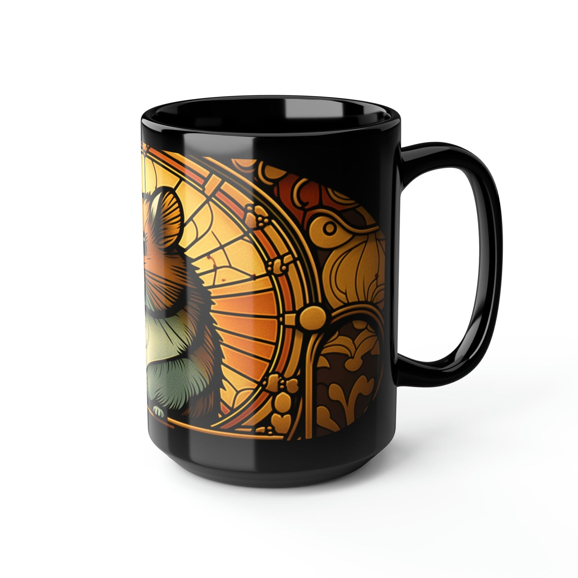 Boho Art Nouveau Hamster 15 oz Coffee Mug Gift for Hamster Lovers