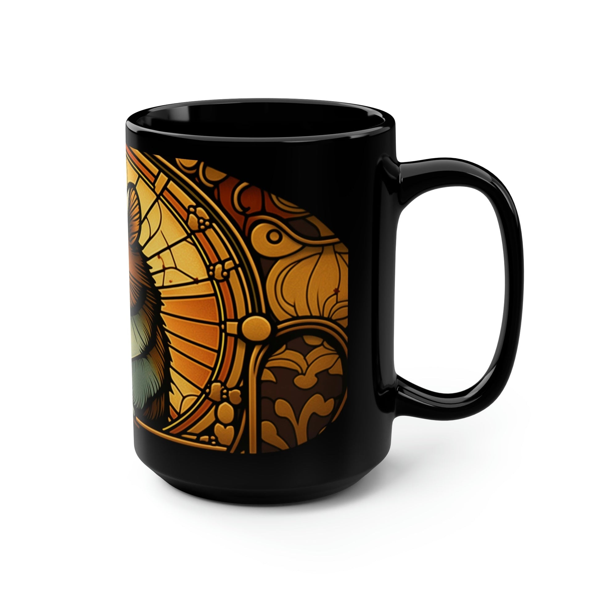 Boho Art Nouveau Hamster 15 oz Coffee Mug Gift for Hamster Lovers