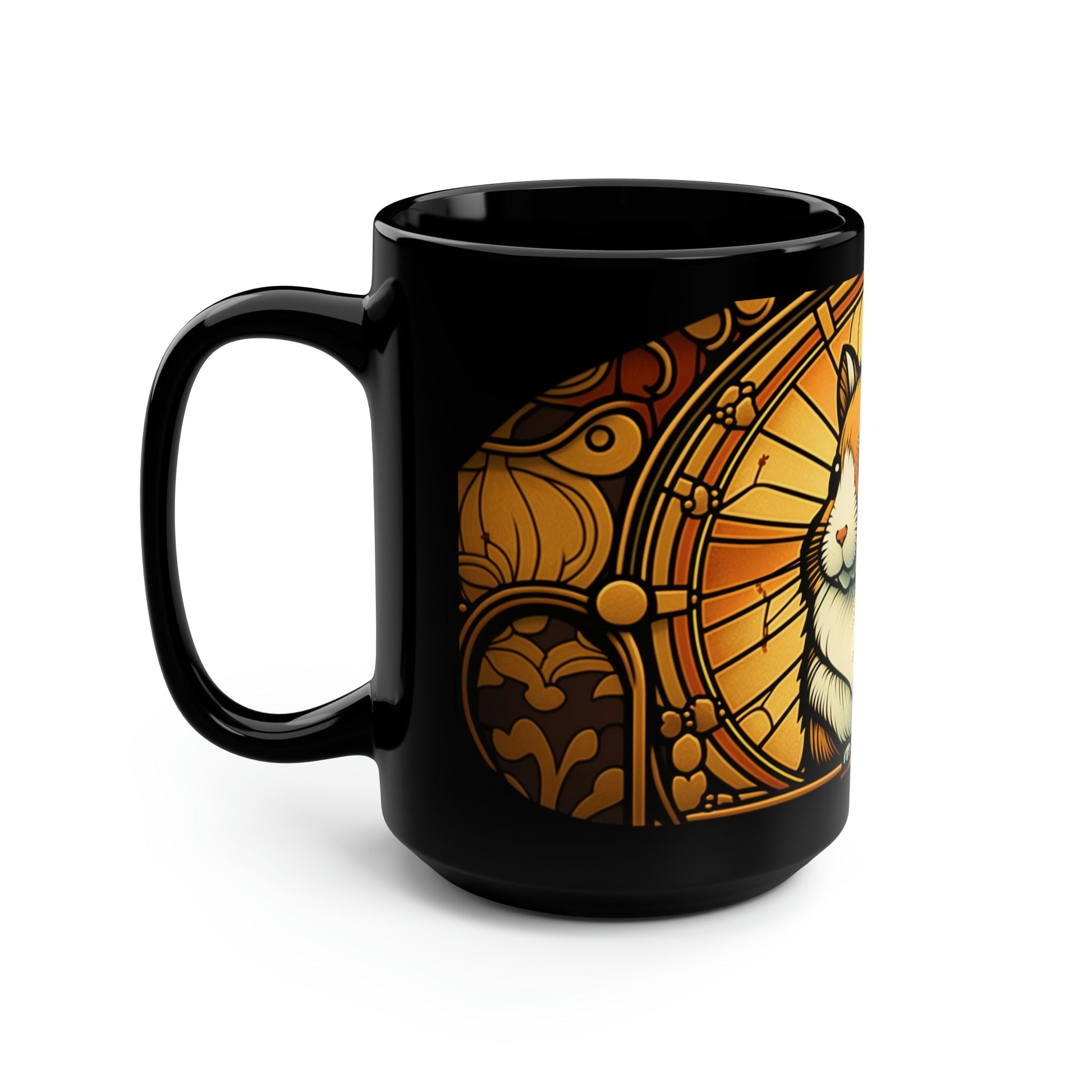 Boho Art Nouveau Hamster 15 oz Coffee Mug Gift for Hamster Lovers