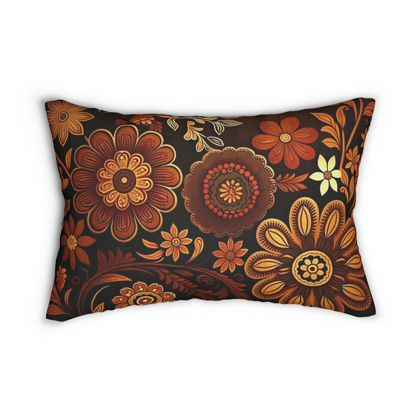 BOHO Art Nouveau Spun Polyester Lumbar Pillow