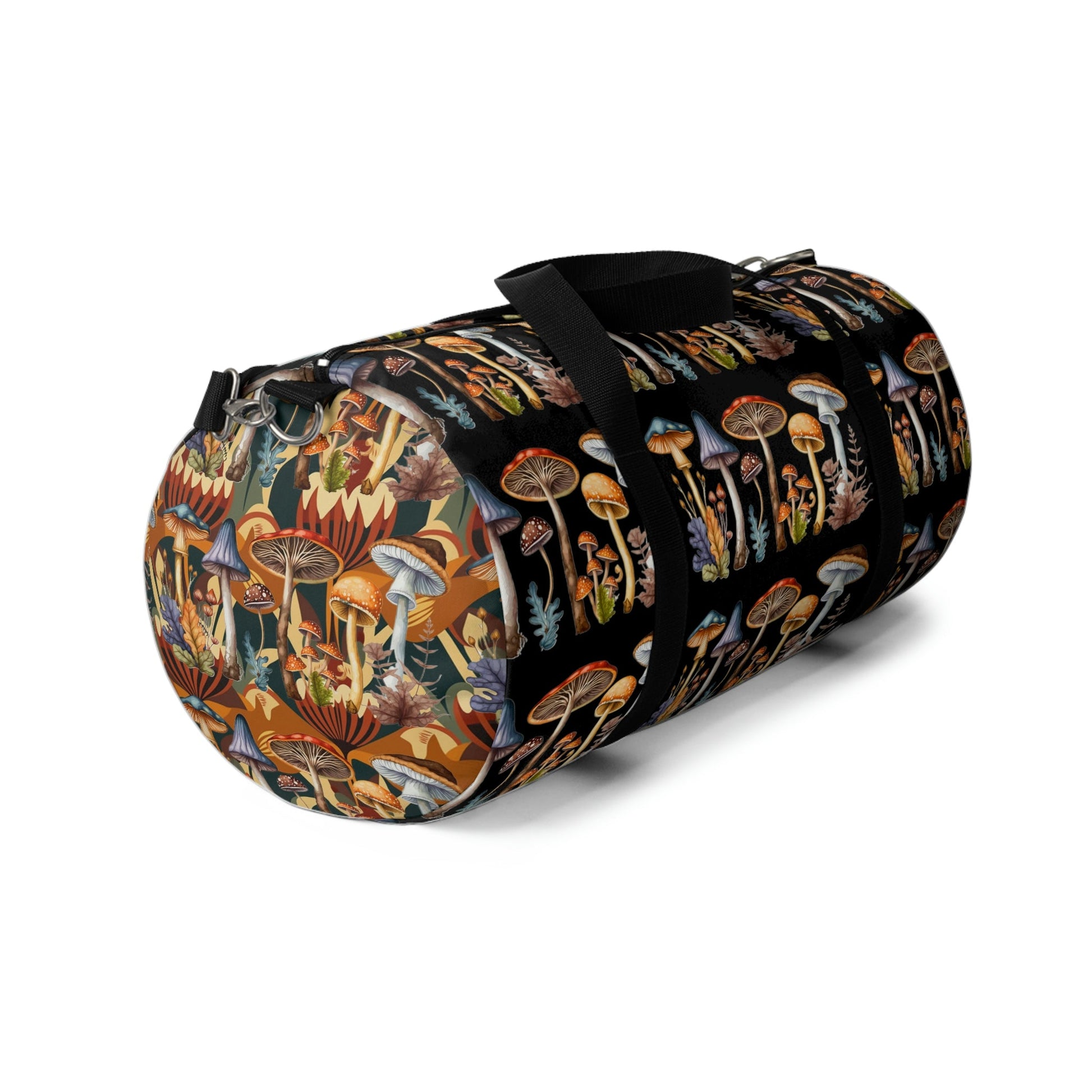 BOHO Botanical Mushroom Design Duffel Bag - Take a trip back to the 60's with this hippy inspired fairycore duffle