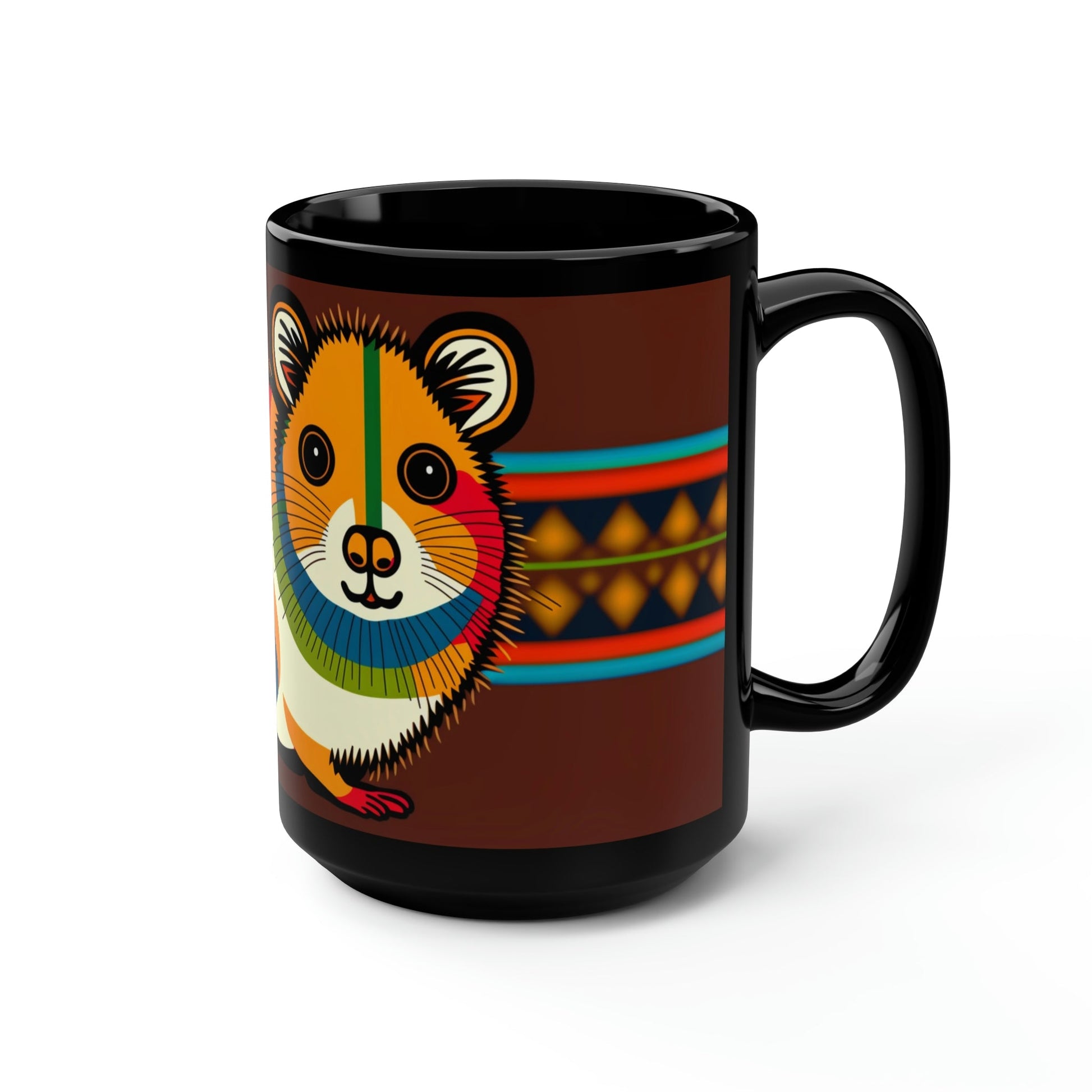 Boho Hamster 15 oz Coffee Mug Gift for the Bohemian Hamster Owner