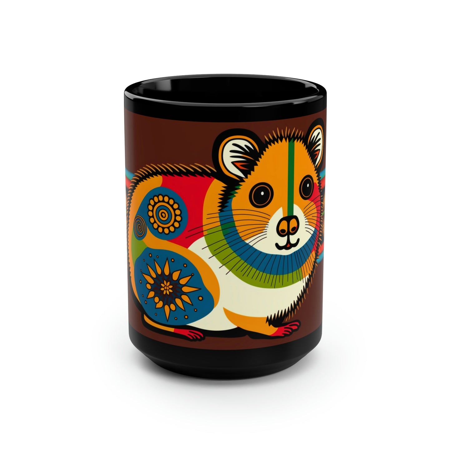 Boho Hamster 15 oz Coffee Mug Gift for the Bohemian Hamster Owner