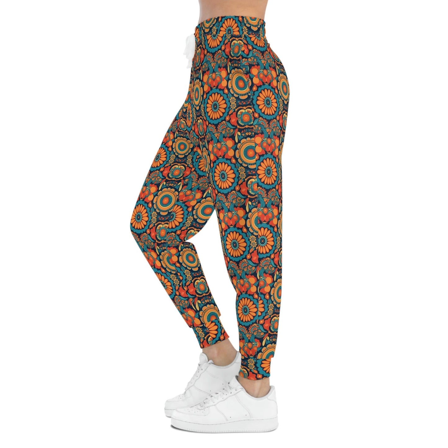 BOHO Hippy Abstract Floral Pattern Athletic Joggers