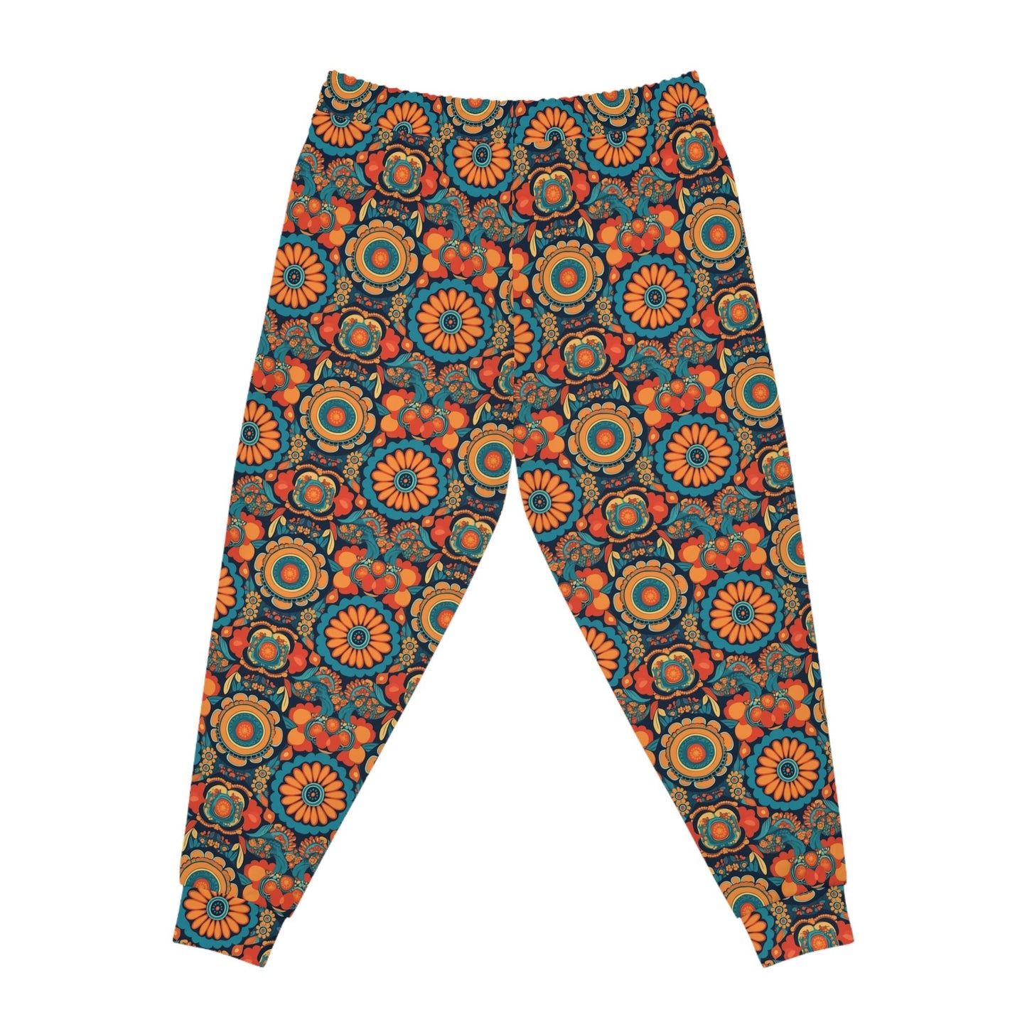 BOHO Hippy Abstract Floral Pattern Athletic Joggers