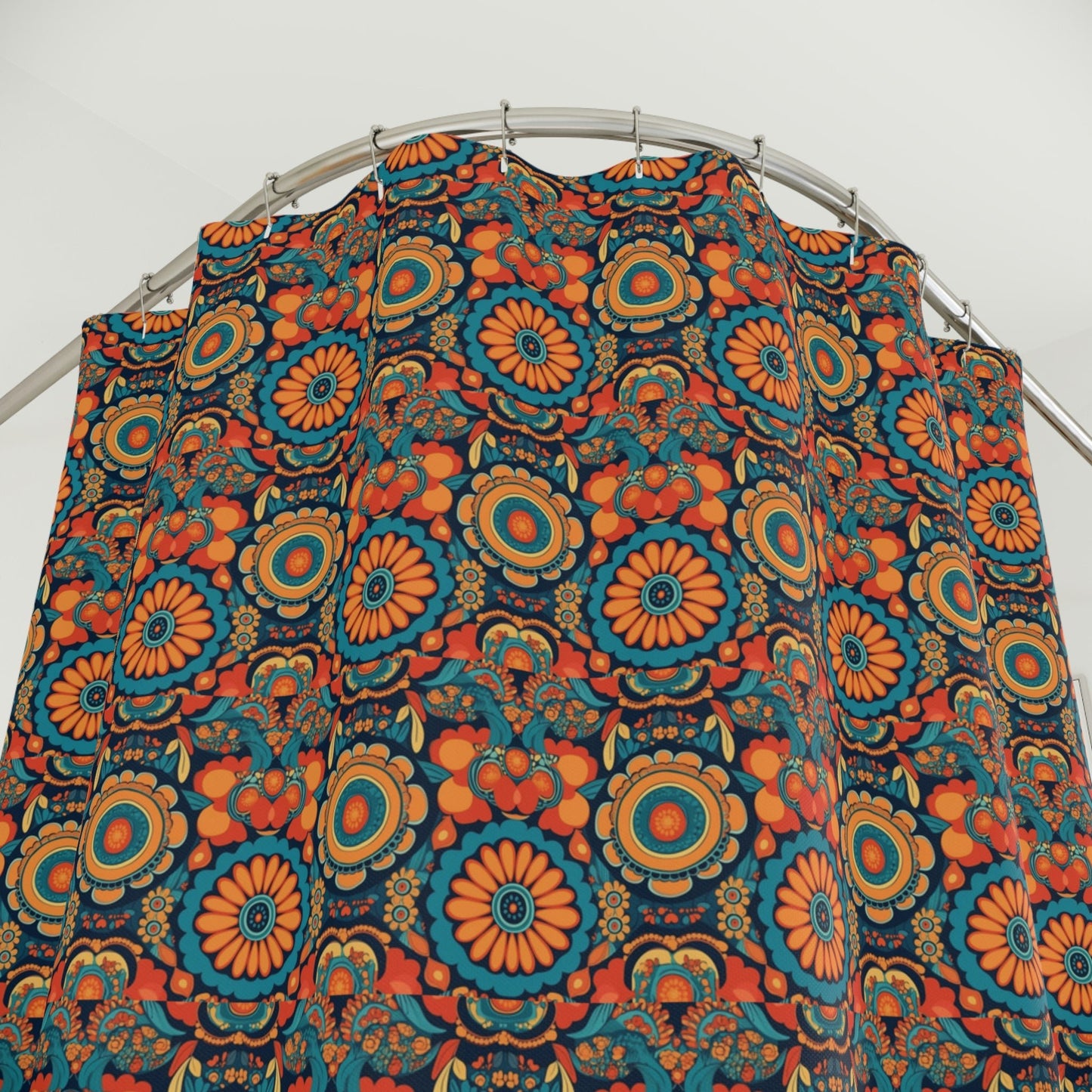 BOHO Hippy Floral Print Polyester Shower Curtain