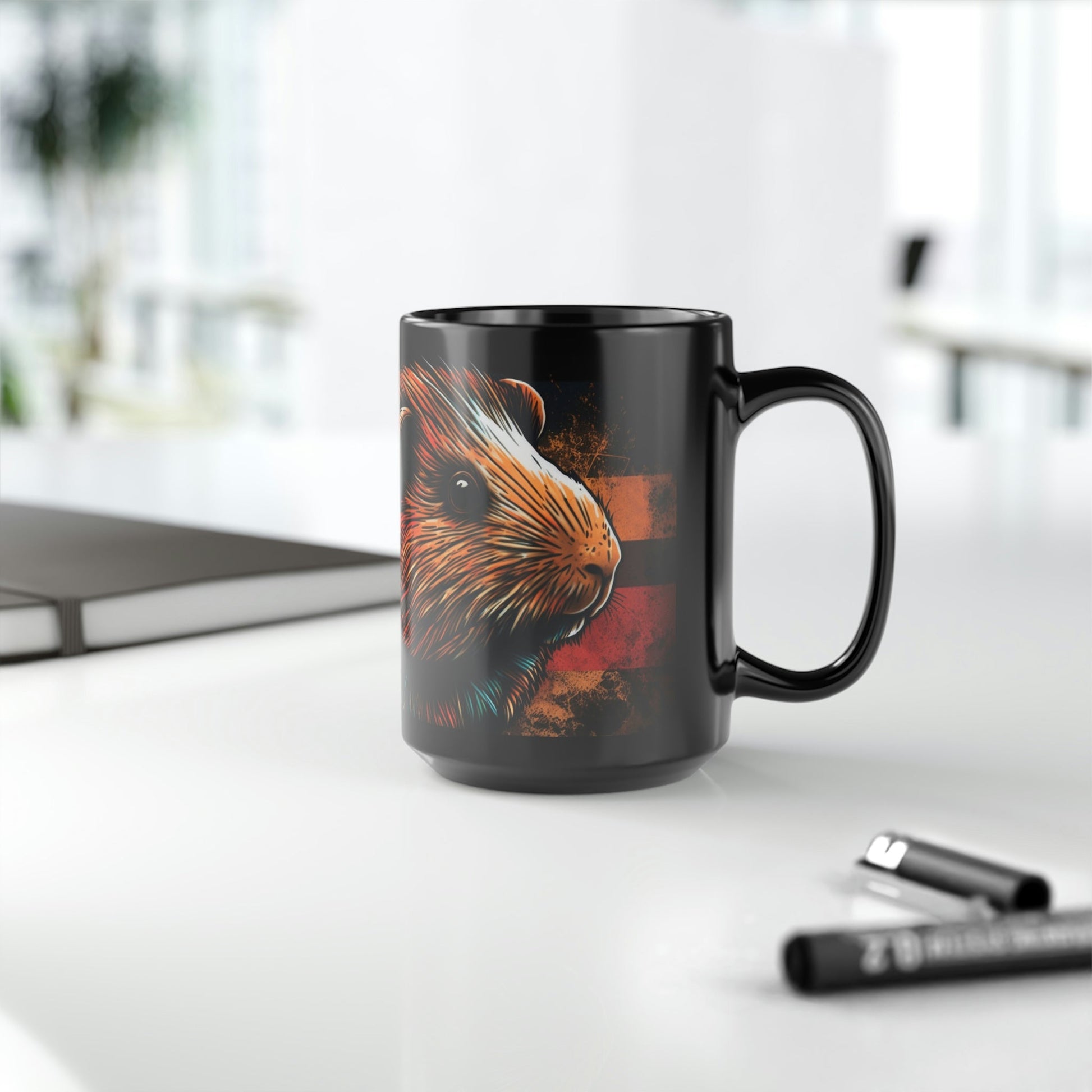 Boho Modern Guinea Pig 15 oz Coffee Mug