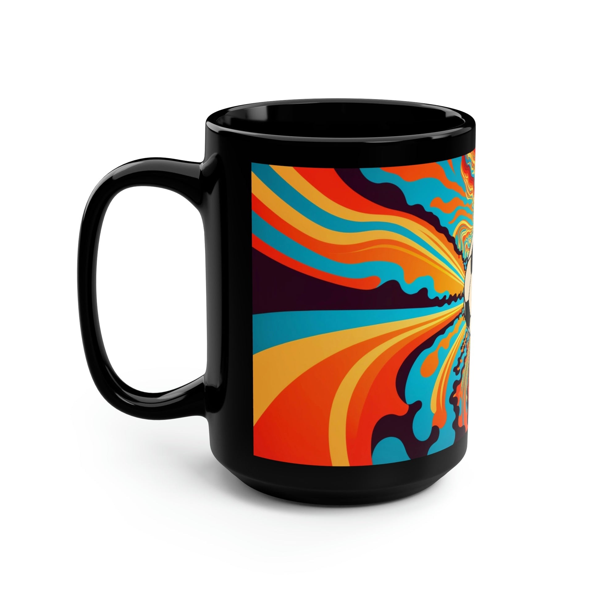 Boho Modern Psychedelic Soccer Player 15 oz Coffee Mug Gift