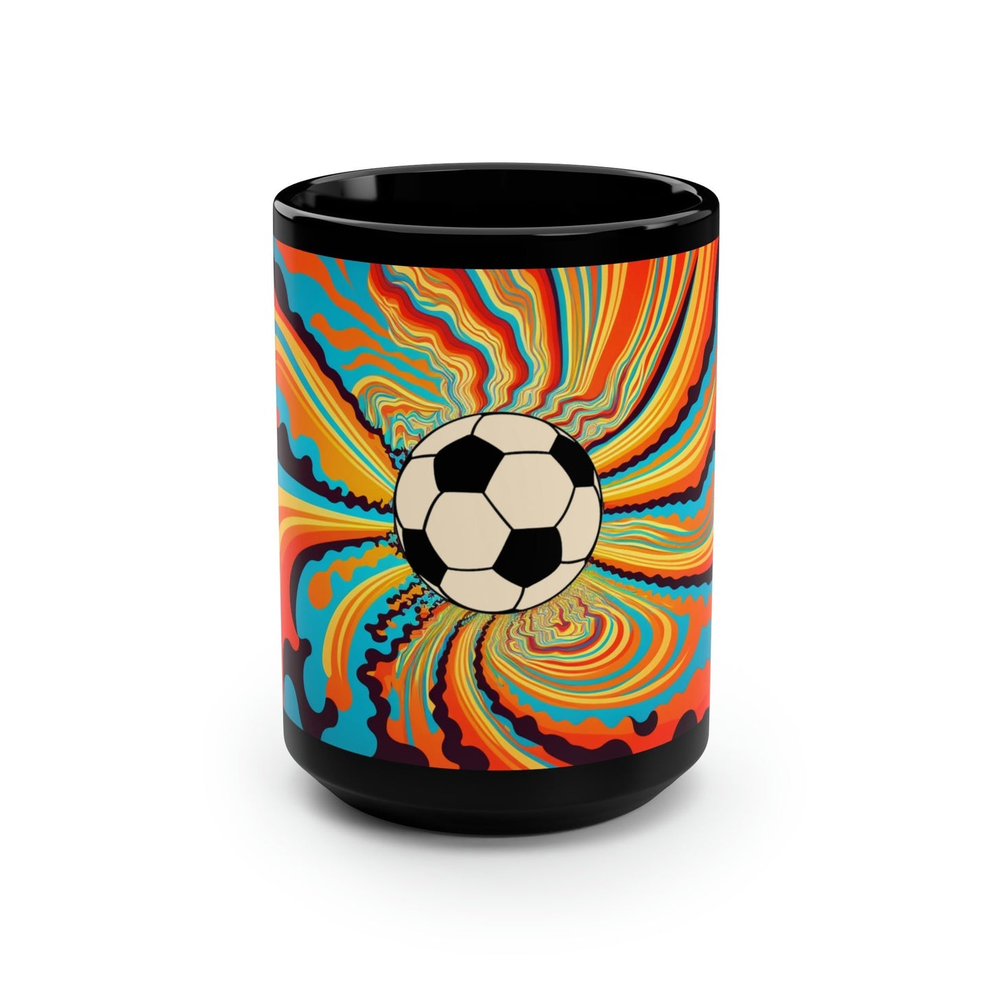 Boho Modern Psychedelic Soccer Player 15 oz Coffee Mug Gift