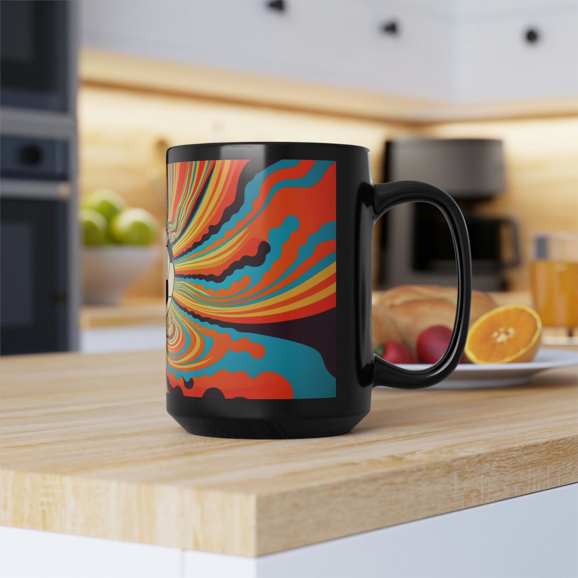 Boho Modern Psychedelic Soccer Player 15 oz Coffee Mug Gift