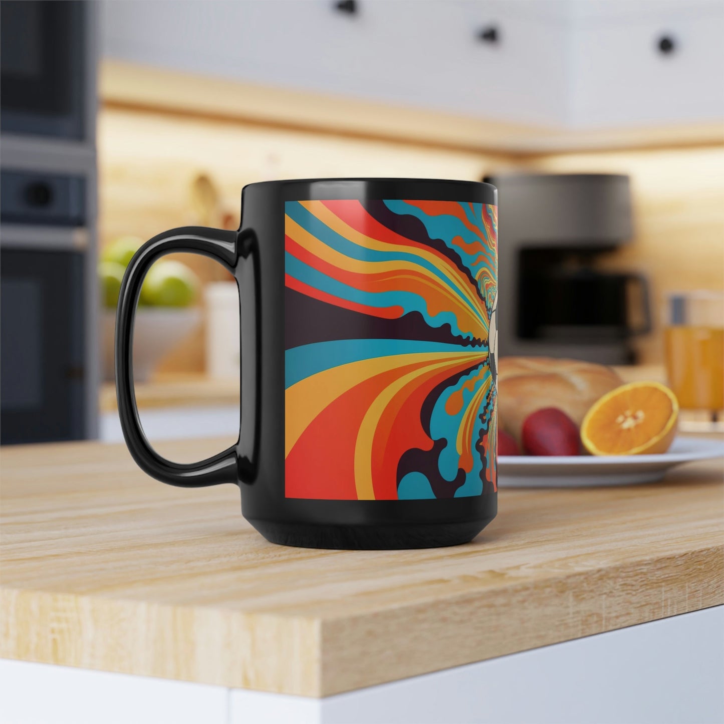 Boho Modern Psychedelic Soccer Player 15 oz Coffee Mug Gift