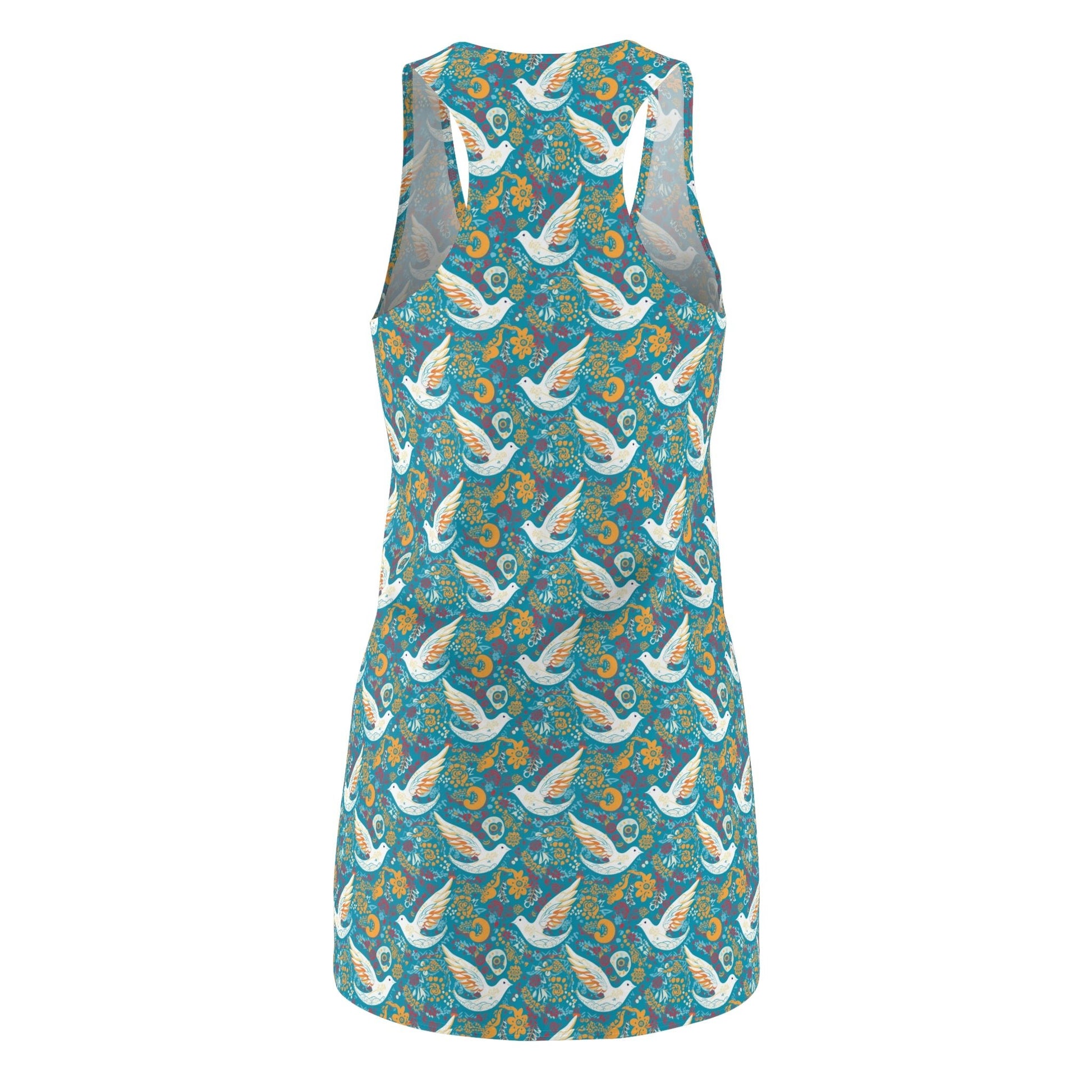 BOHO Peace Dove Pattern Floral Women's Racerback Dress