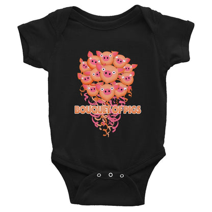 Bouquet of Pigs Infant Bodysuit Onesie present unique gift pig lover hog swine cute adorable fun unique precious