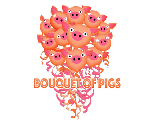 Bouquet of Pigs Women's Protective Tee from Sun, Wind, and Elements