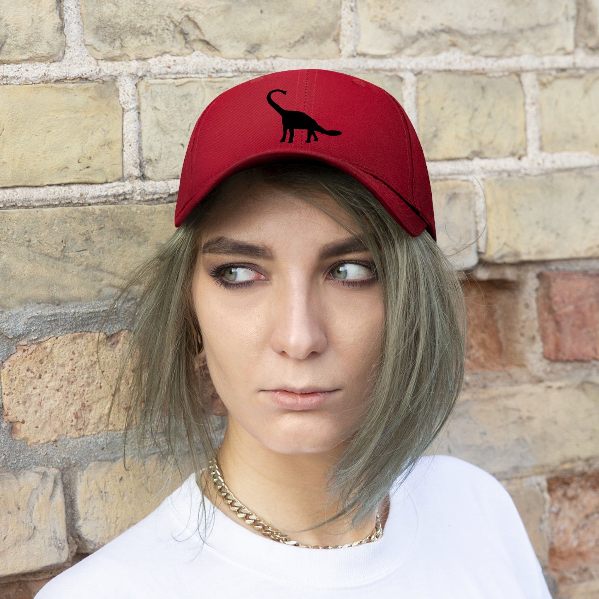 Brachiosaurus Unisex Twill Hat | Paleontologist Gift for Dinosaur Lovers