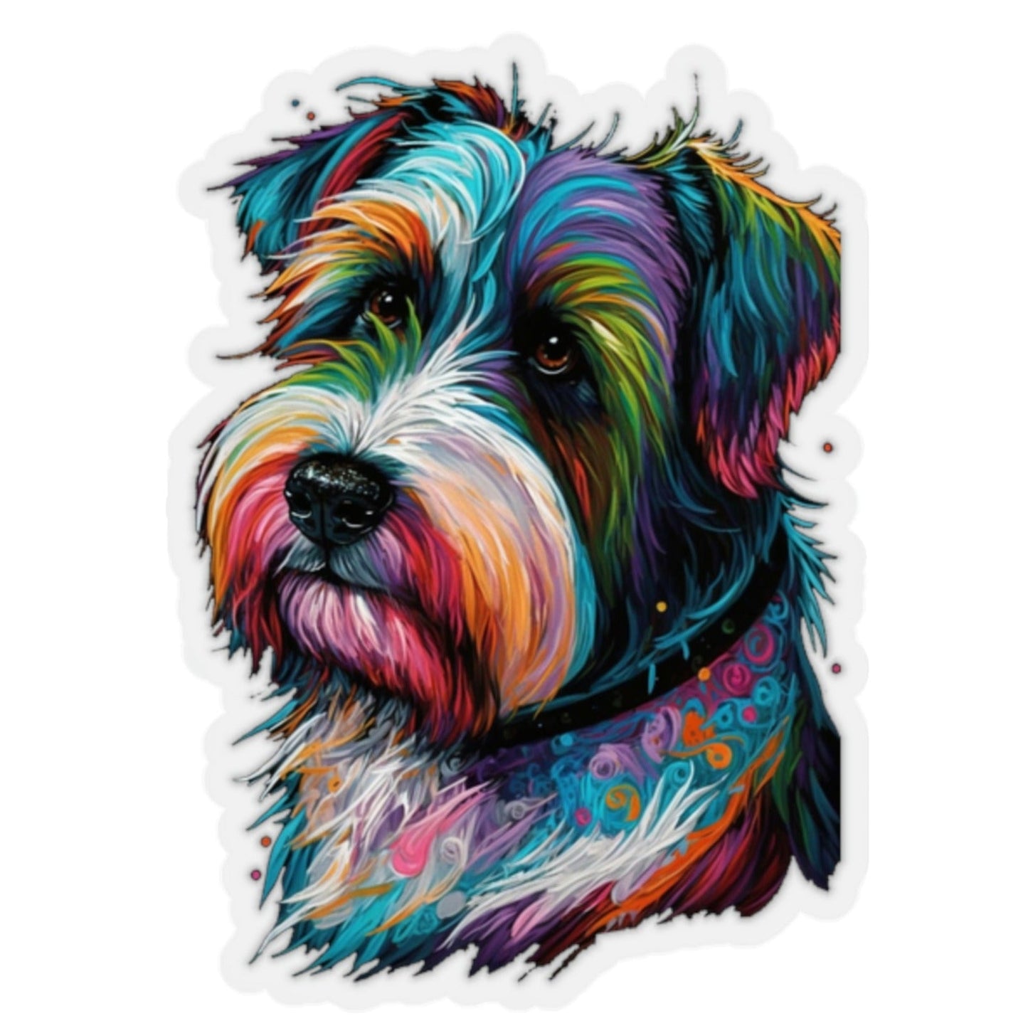 Bright Biewer Terrier Kiss-Cut Stickers