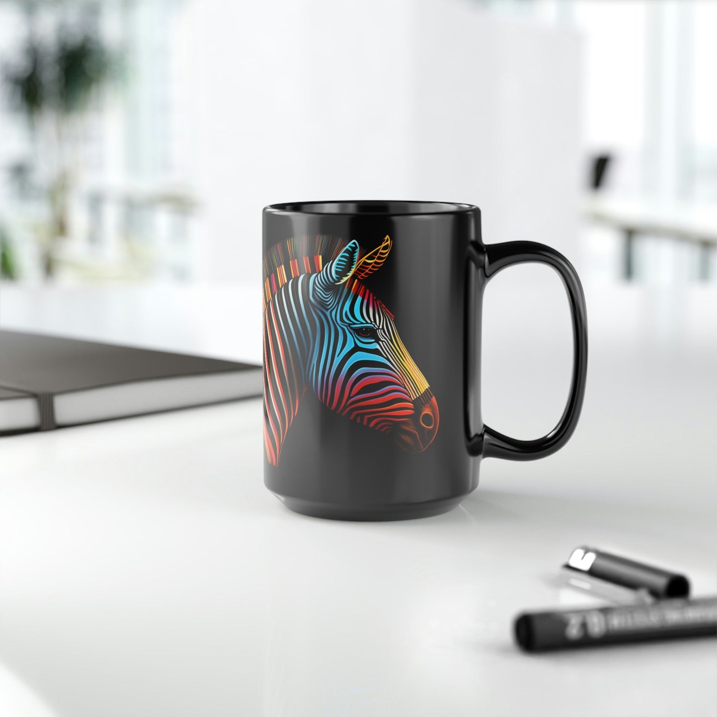 Bright Zebra Pair - 15 oz Coffee Mug - Zebra Mug, Zebra Coffee Mug, Zebra Gift, Zebra Gifts, Zebra Coffee Mug, Zebra Lover Gift, Zebra Lover Gifts, Safari Gift