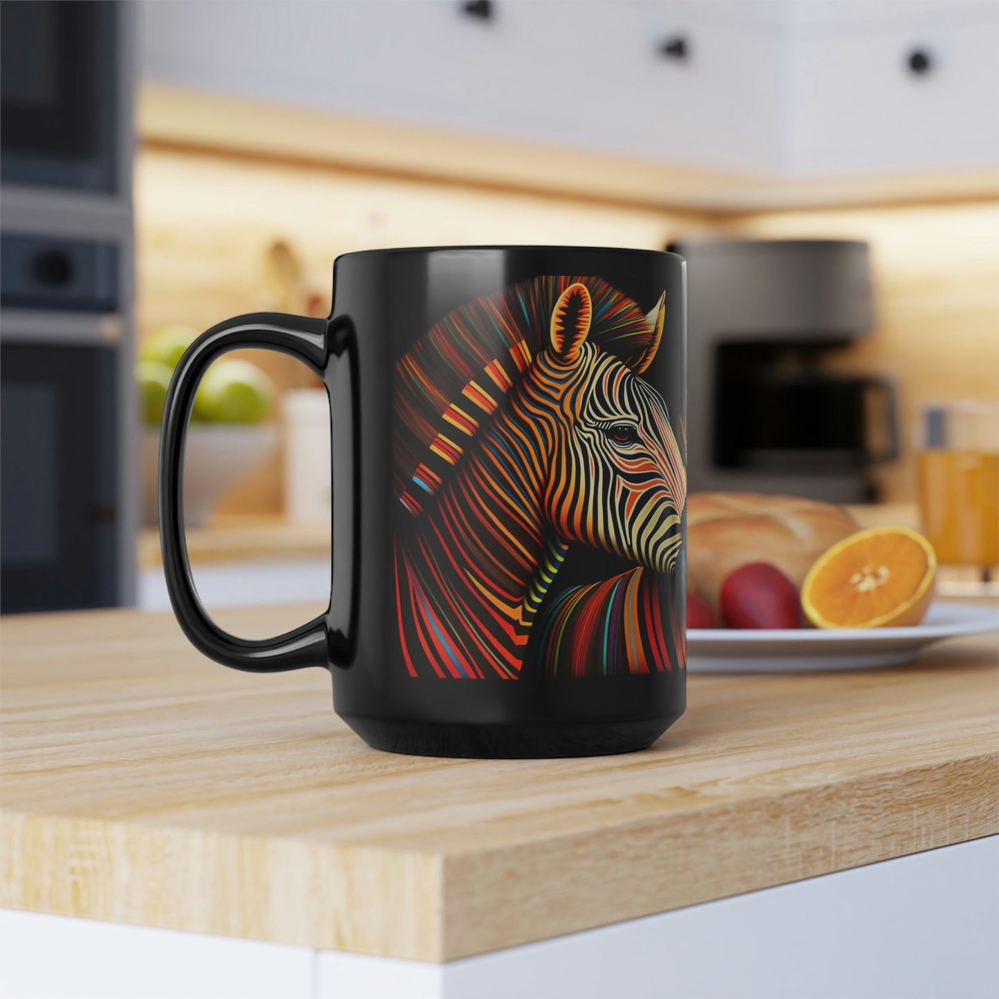 Bright Zebra Pair - 15 oz Coffee Mug - Zebra Mug, Zebra Coffee Mug, Zebra Gift, Zebra Gifts, Zebra Coffee Mug, Zebra Lover Gift, Zebra Lover Gifts, Safari Gift