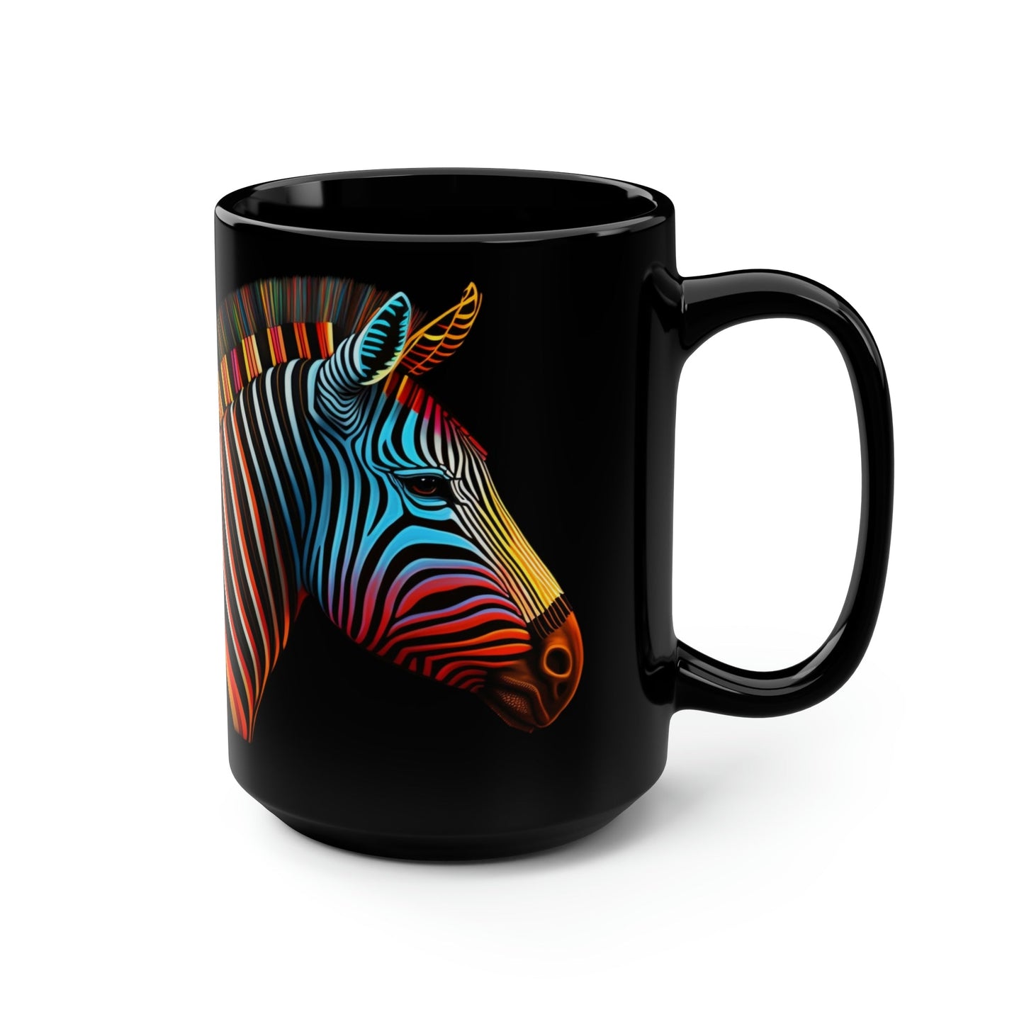 Bright Zebra Pair - 15 oz Coffee Mug - Zebra Mug, Zebra Coffee Mug, Zebra Gift, Zebra Gifts, Zebra Coffee Mug, Zebra Lover Gift, Zebra Lover Gifts, Safari Gift