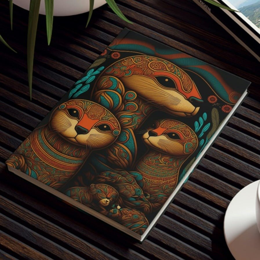 Brilliant Otter Family Hard Backed Journal