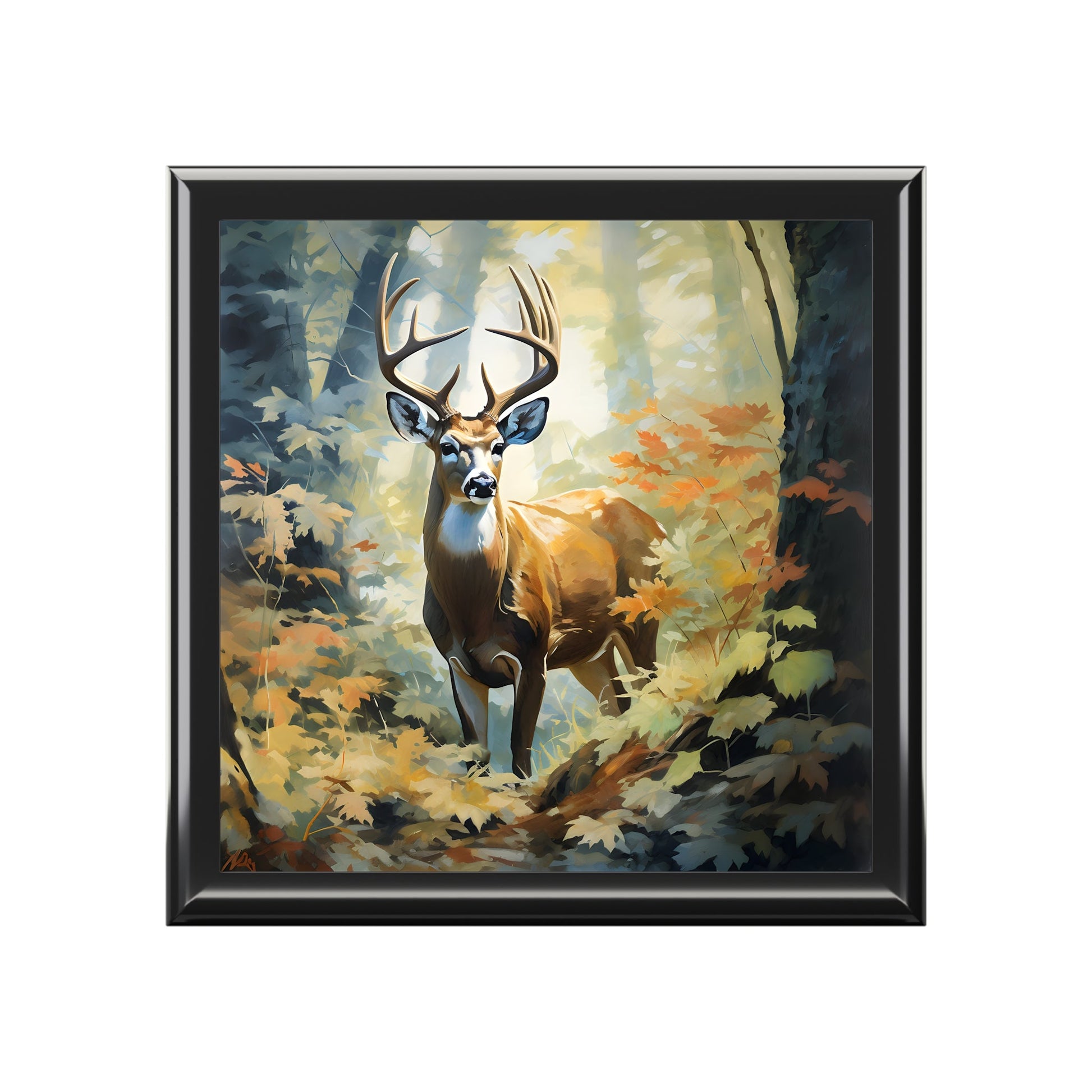 Buck Deer on a Fine Fall Day Art Print Gift and Jewelry Box