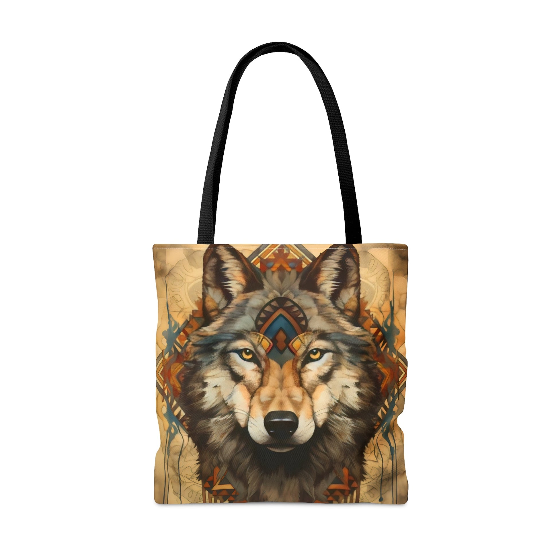 Buckskin Wolf Mandala Tote Bag