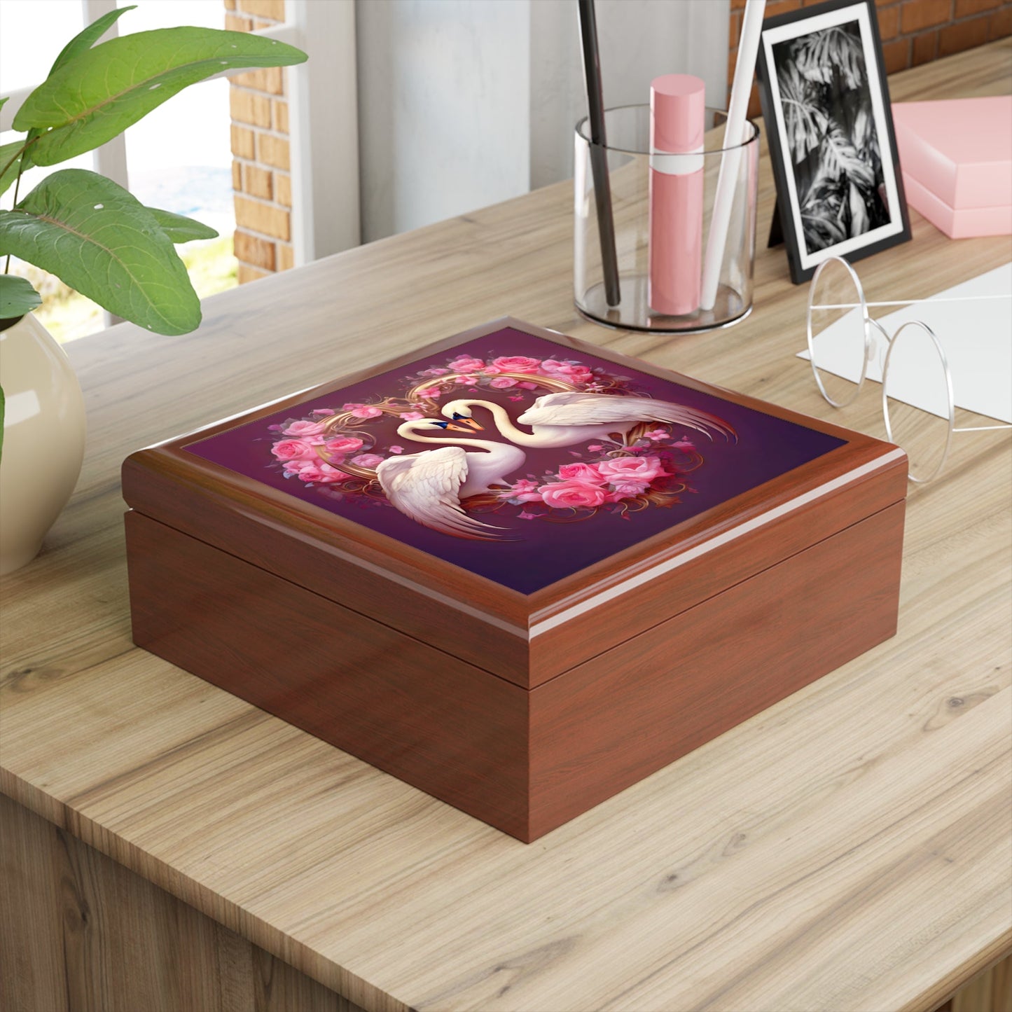 Burgundy Bridesmaid Jewelry Box