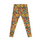 New! BOHO Hippy Floral Design Women's Casual Leggings - Cottagecore Vintage Retro Print
