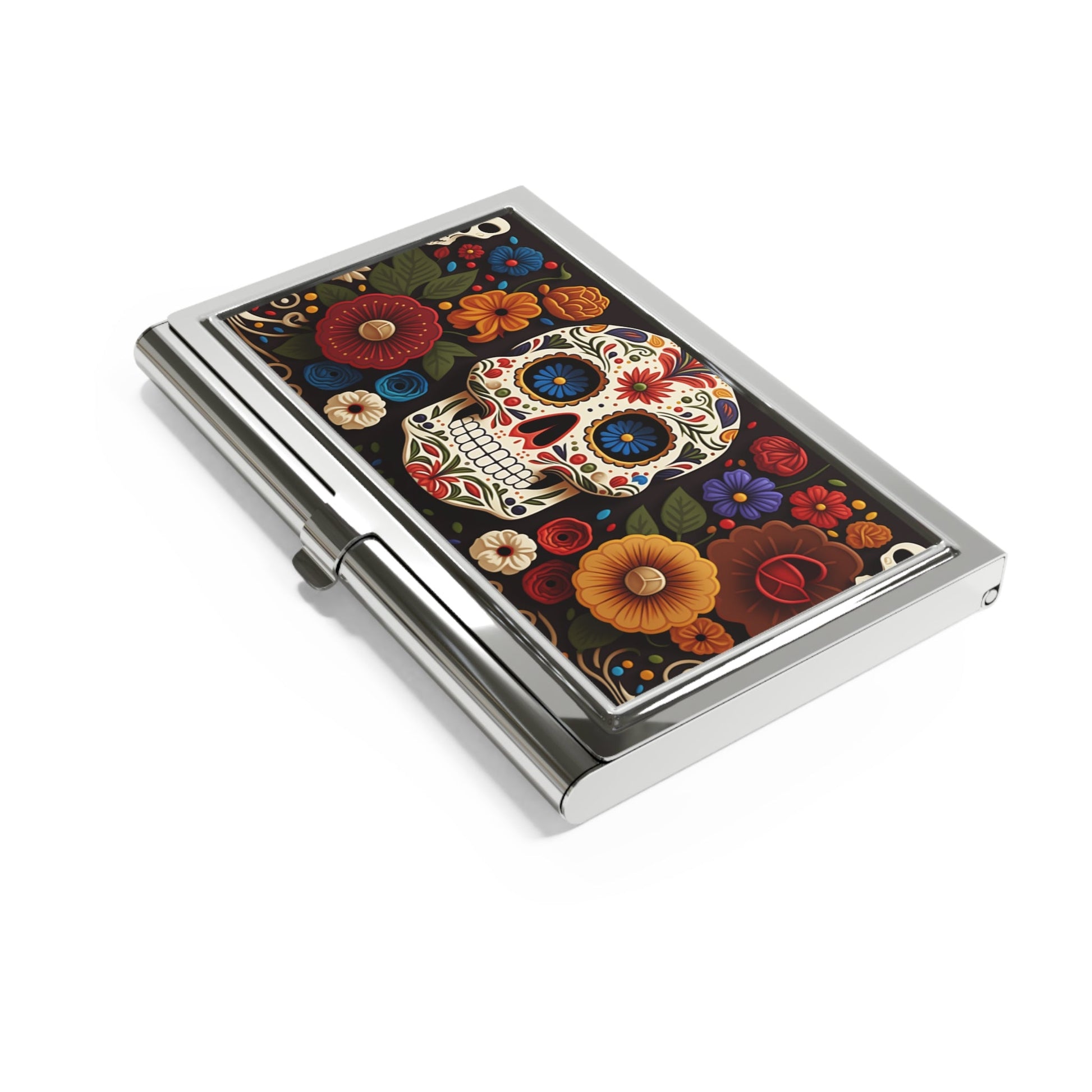 Calavera Talavera Skull Business Card Holder