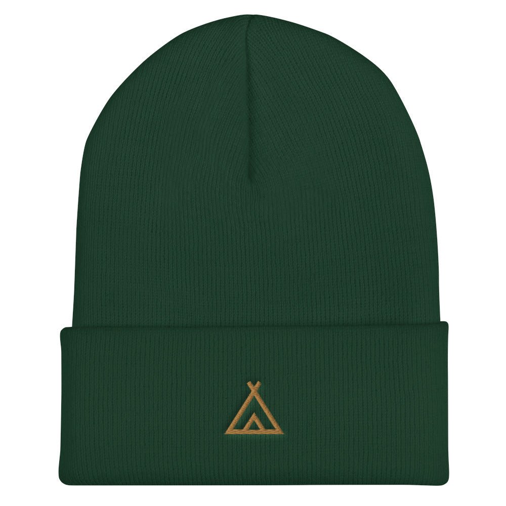 Camping Cuffed Beanie | Perfect gift for the Outdoors, Camping, Hiking & Climbing Enthusiast! | Multiple Hat Colors Available