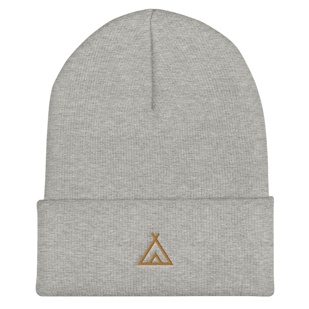 Camping Cuffed Beanie | Perfect gift for the Outdoors, Camping, Hiking & Climbing Enthusiast! | Multiple Hat Colors Available