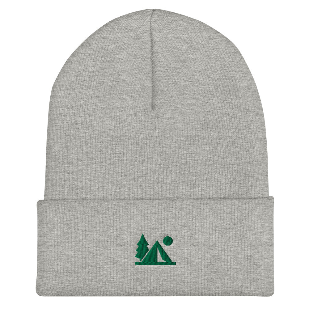 Camping Cuffed Beanie | Perfect gift for the Outdoors, Camping, Hiking & Climbing Enthusiast! | Multiple Hat Colors Available