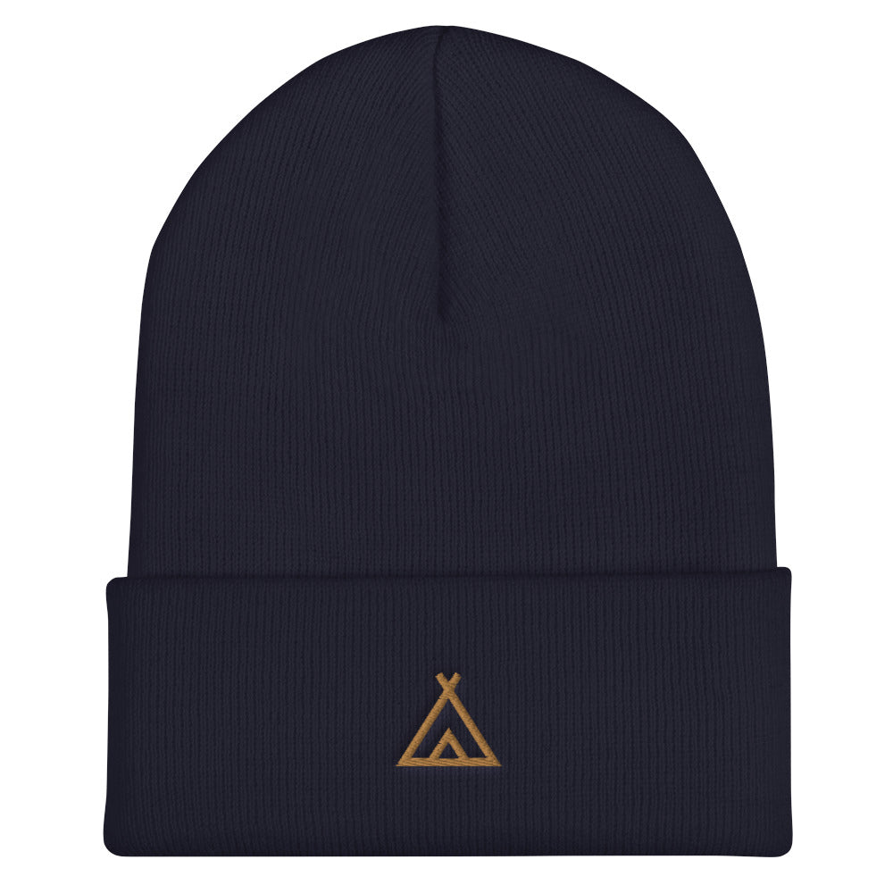 Camping Cuffed Beanie | Perfect gift for the Outdoors, Camping, Hiking & Climbing Enthusiast! | Multiple Hat Colors Available