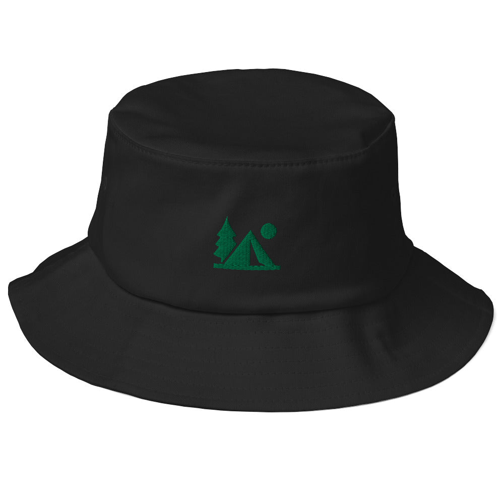 Camping Old School Bucket Hat | Perfect gift for the Outdoors, Camping, Hiking & Climbing Enthusiast! | Multiple Hat Colors Available