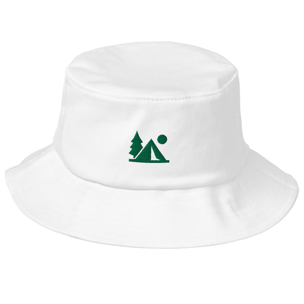Camping Old School Bucket Hat | Perfect gift for the Outdoors, Camping, Hiking & Climbing Enthusiast! | Multiple Hat Colors Available