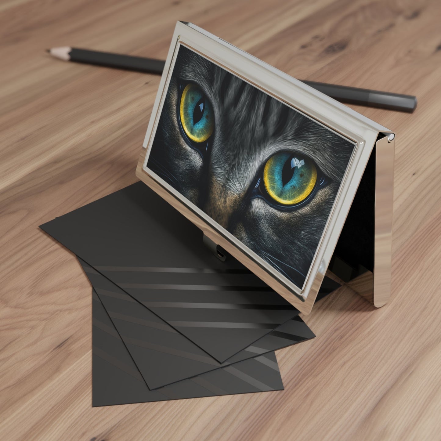 Cat Eyes Business Card Holder